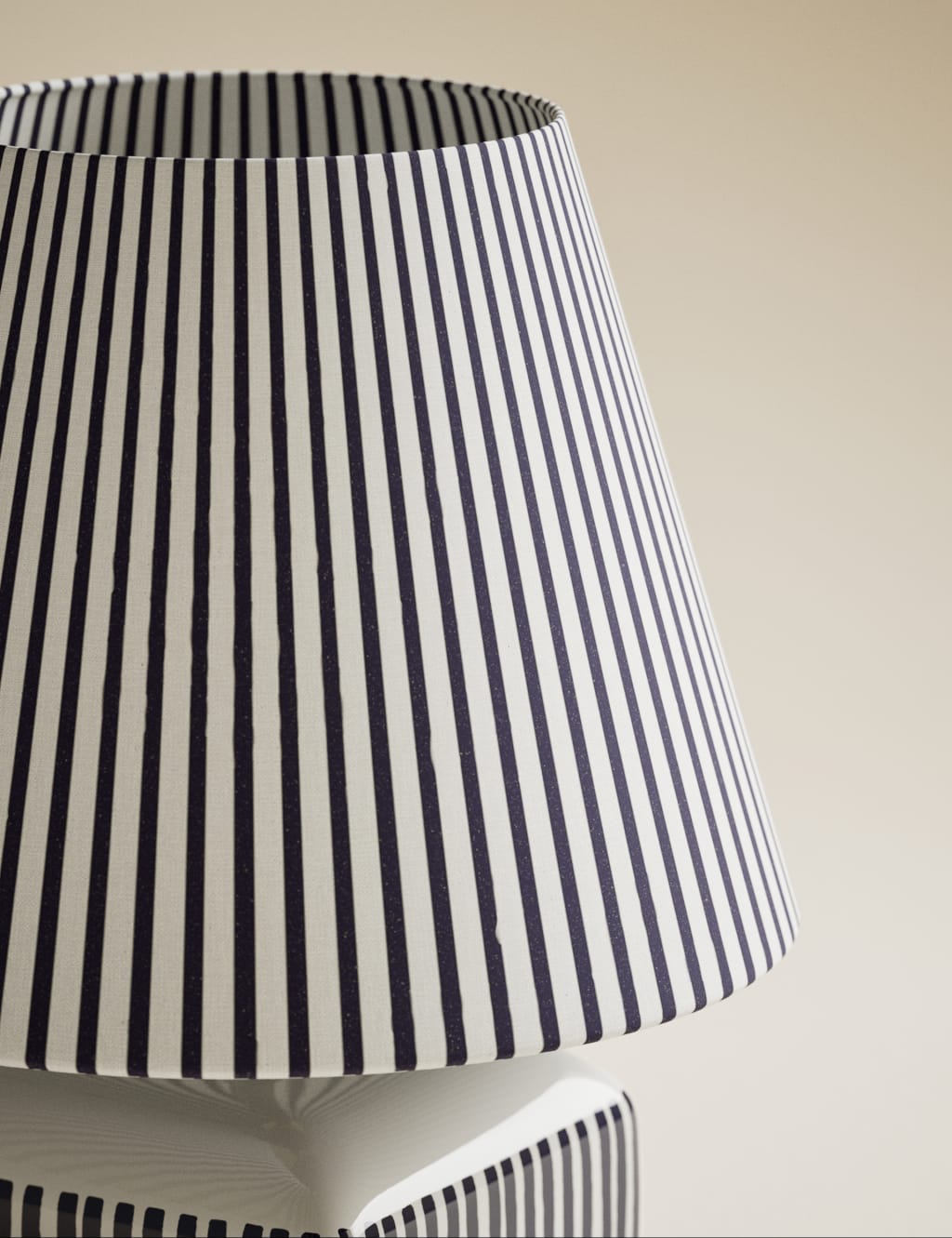Joshua Ceramic Striped Rechargeable Table Lamp 5 of 5