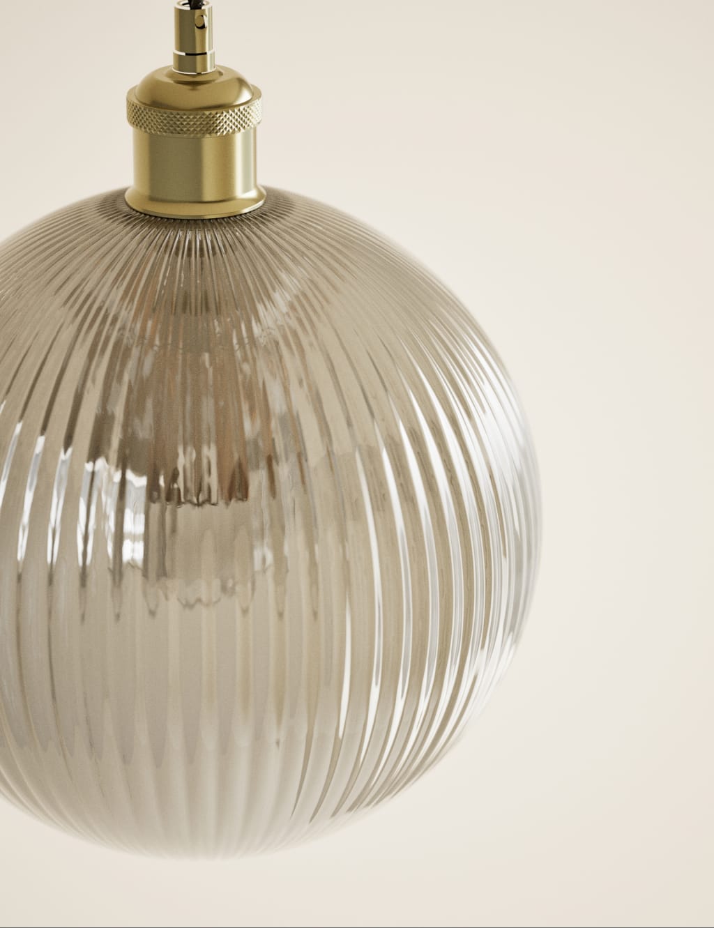Ridged Glass Ceiling Lamp Shade 4 of 5