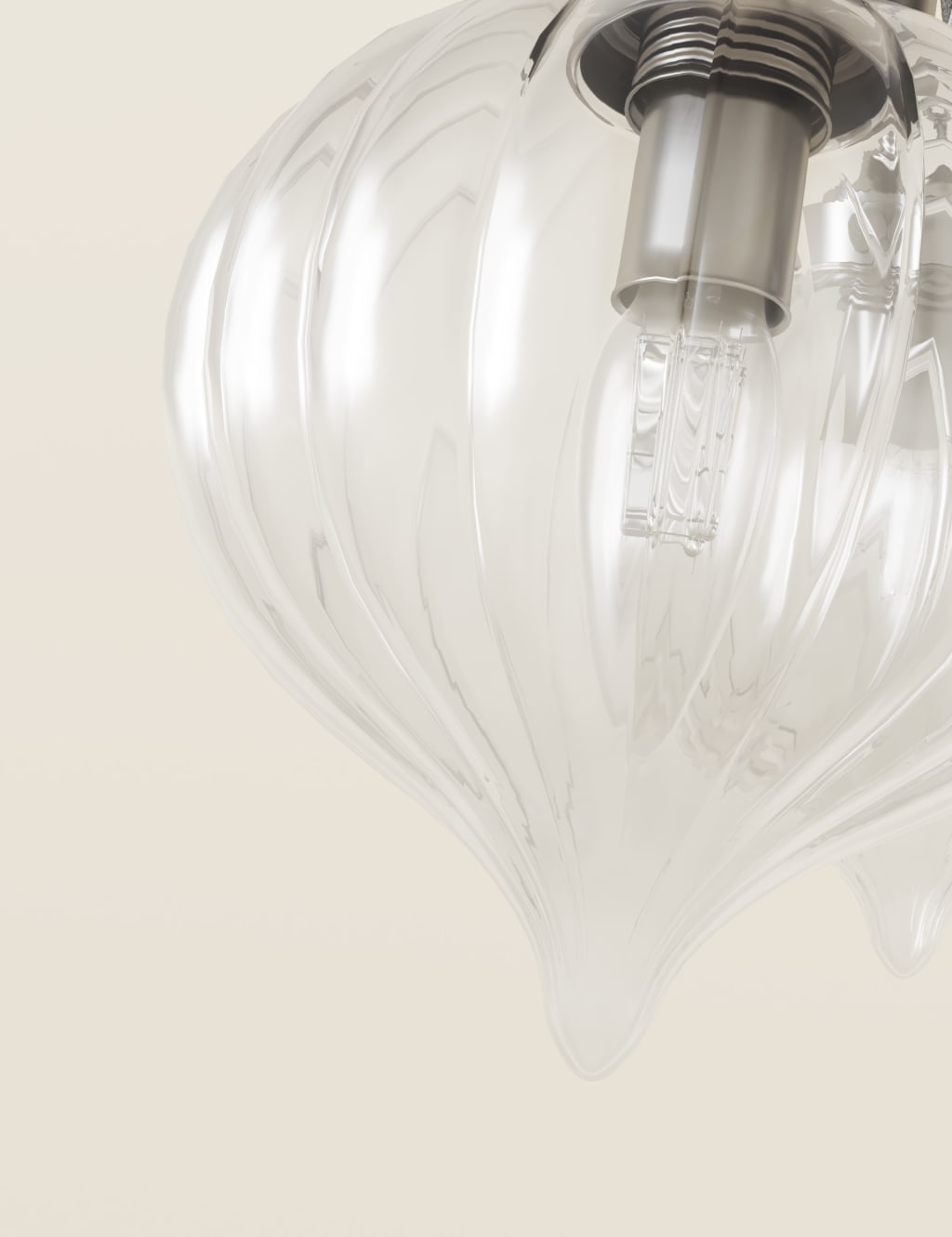 Glass Multi-light Cluster Pendant Light 4 of 7
