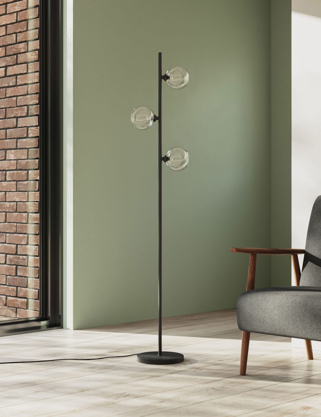 3 Light Globe Floor Lamp M S Collection M S
