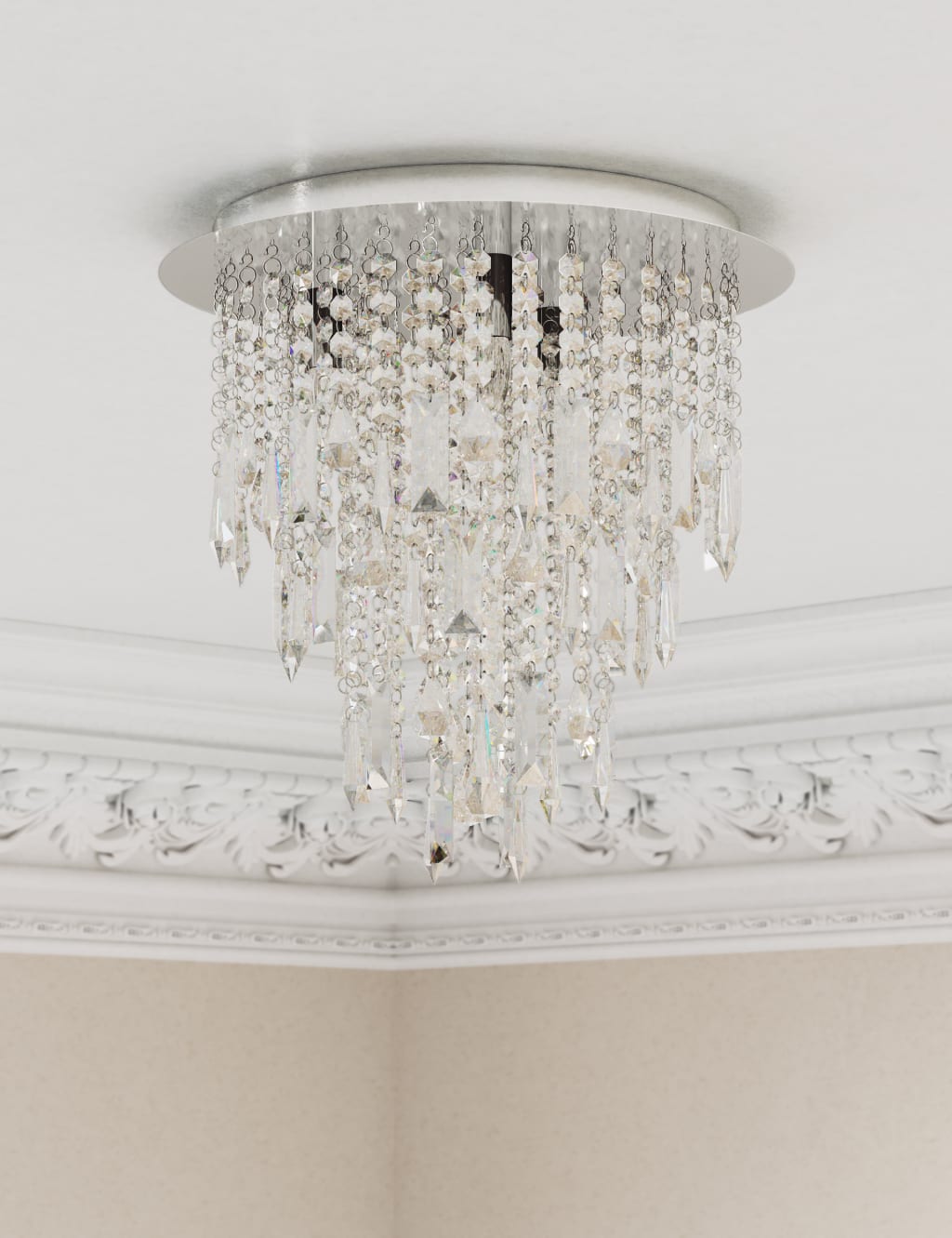Glamour Beaded Flush Light 3 of 6