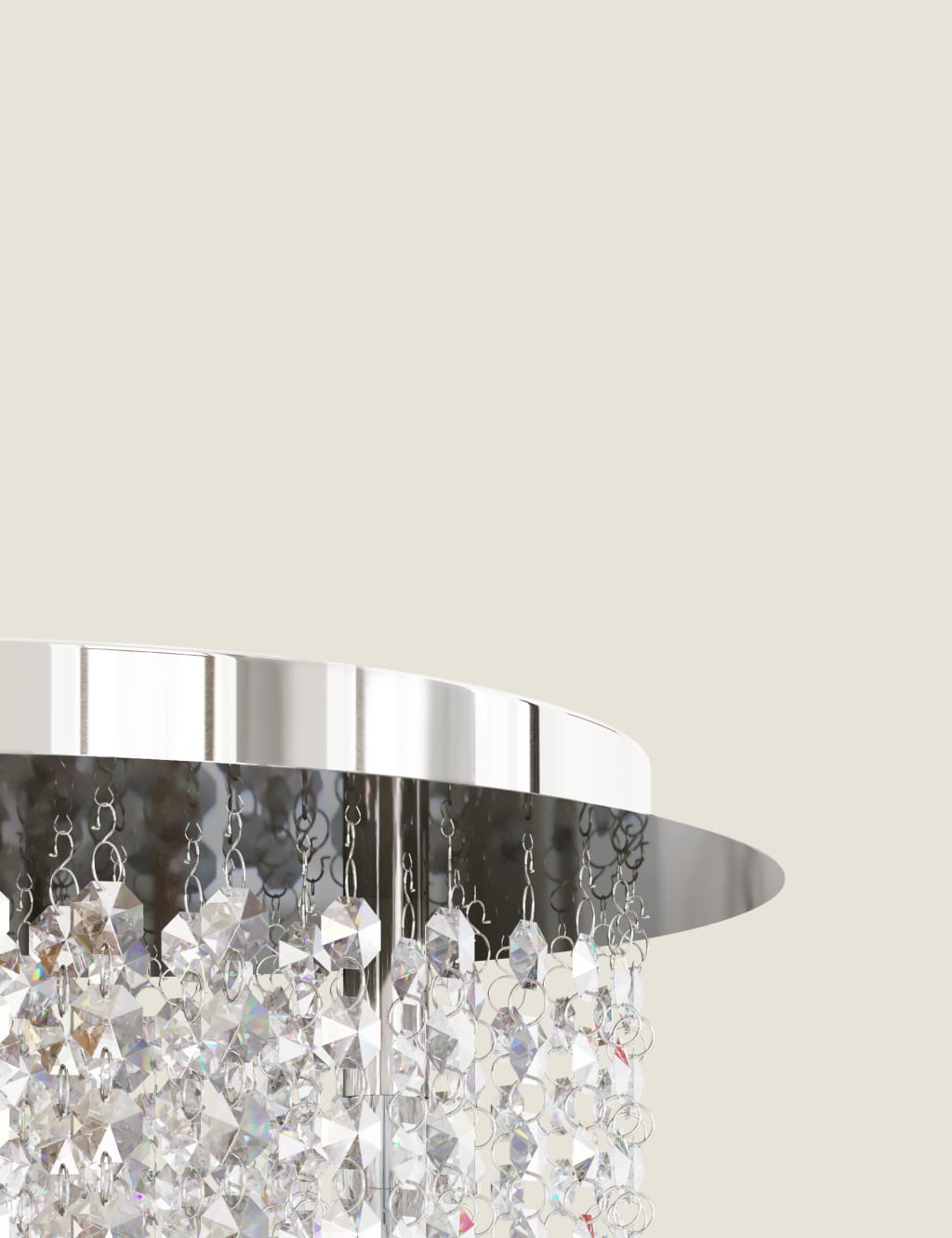 Glamour Beaded Flush Light 5 of 6
