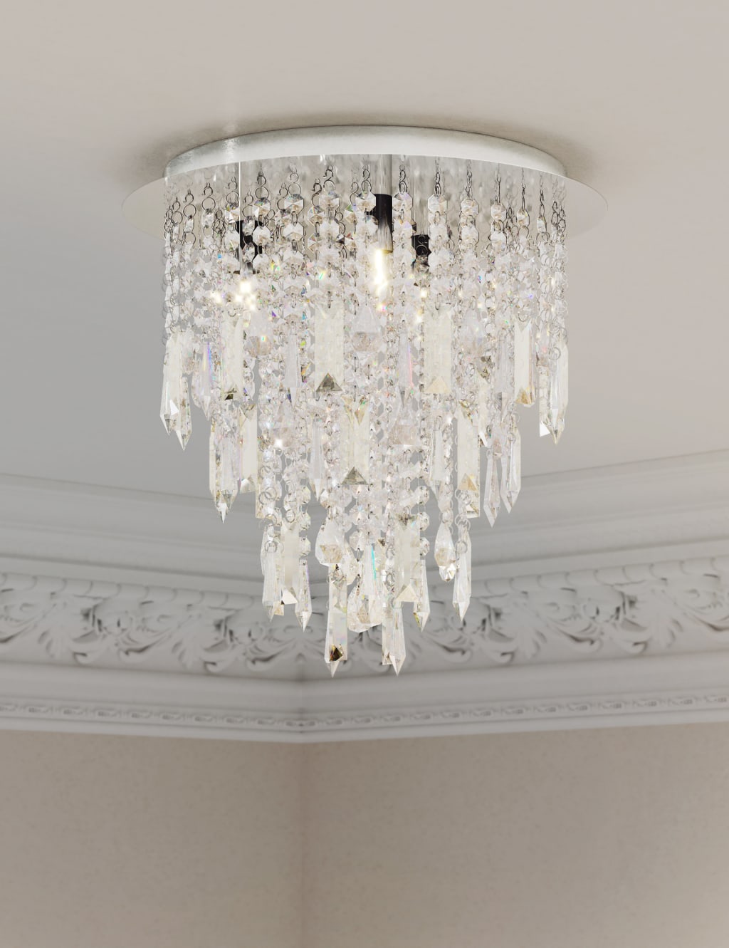 Glamour Beaded Flush Light 2 of 6