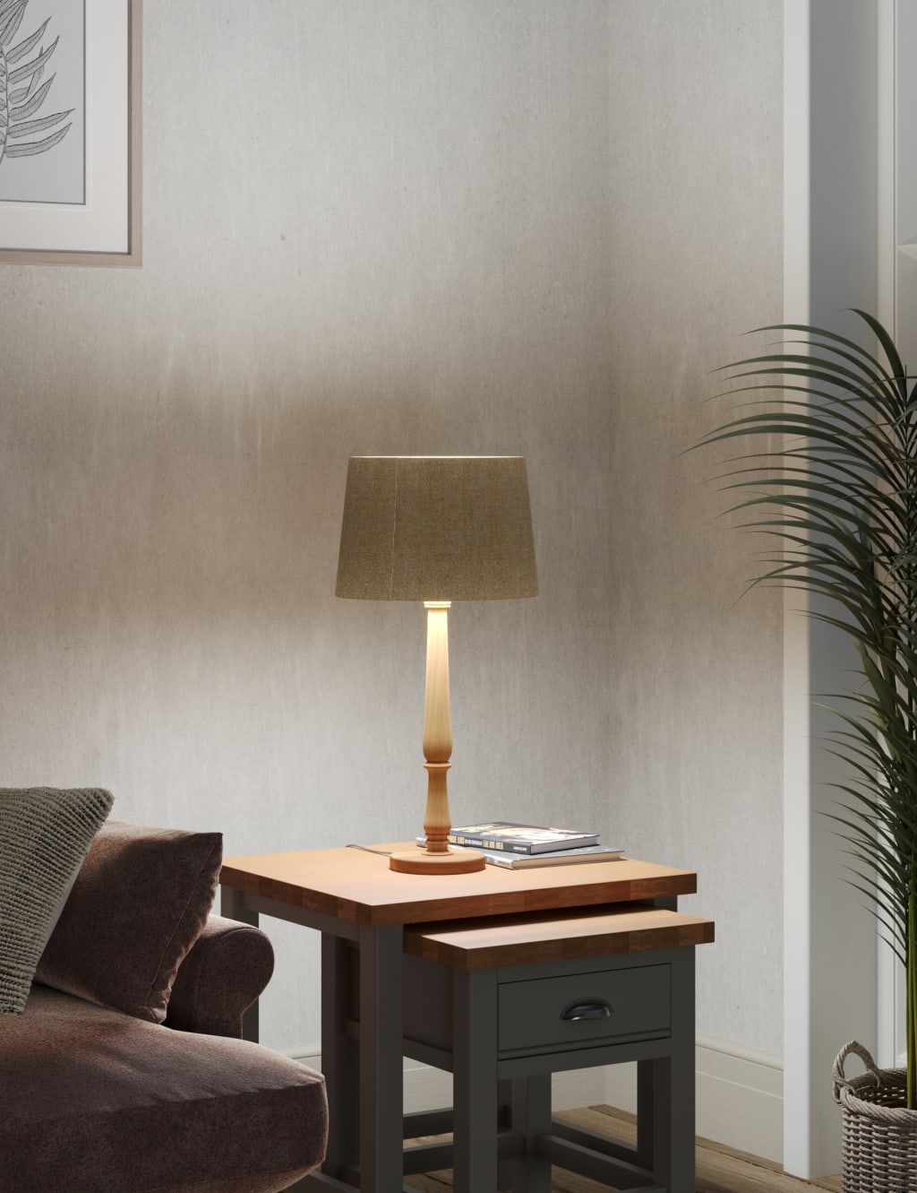 Wooden Table Lamp 2 of 7