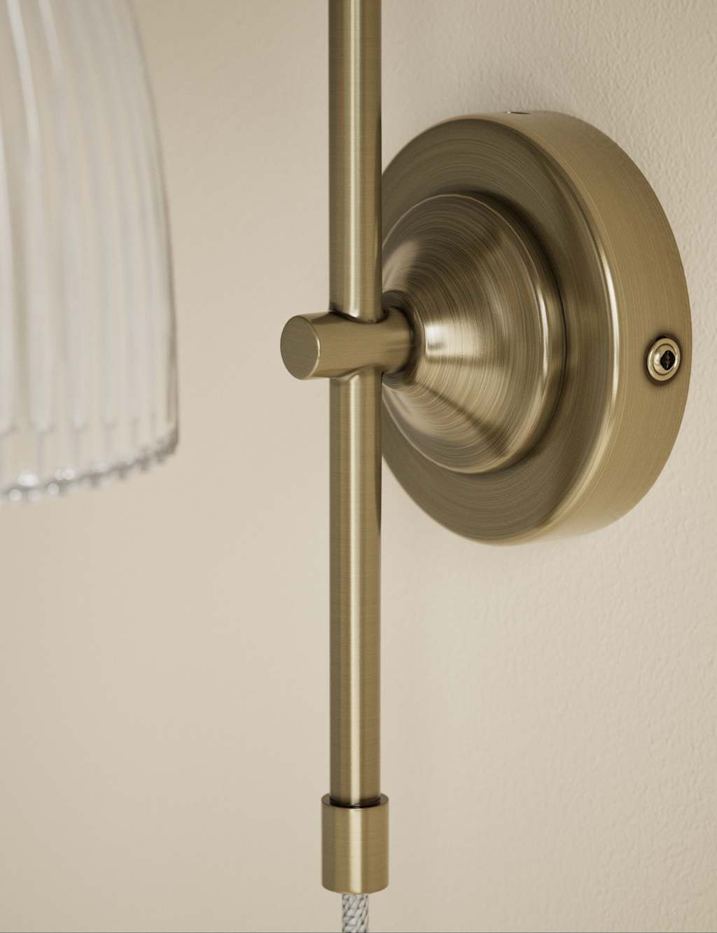 Ribbed Plug In Wall Light 4 of 5