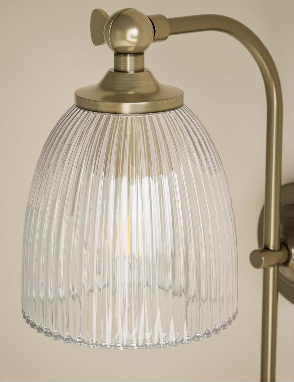 Ribbed Plug In Wall Light 5 of 5