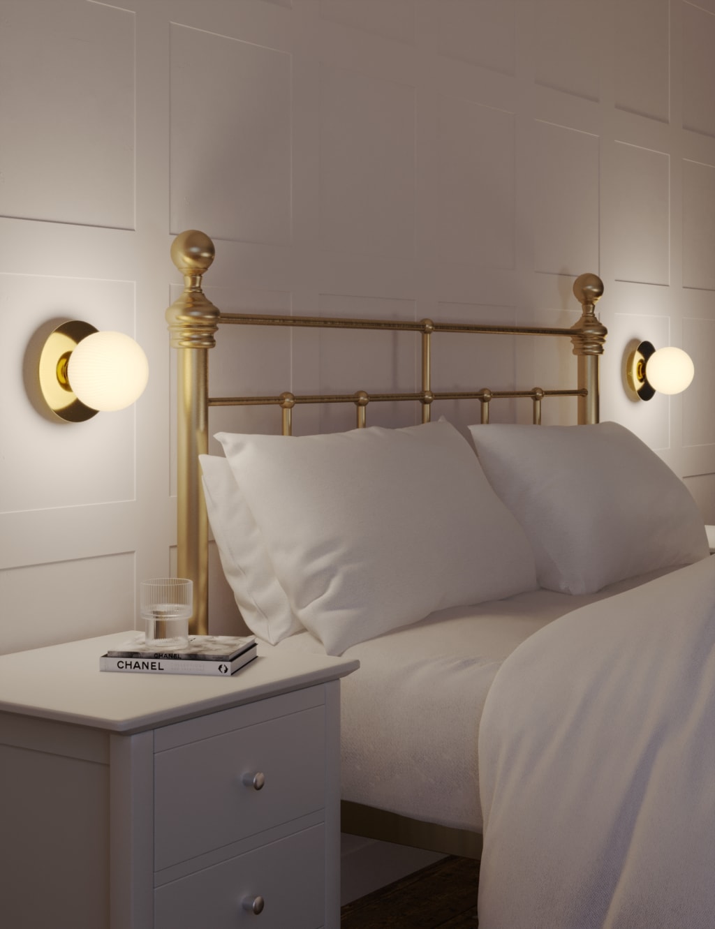 Set of 2 Globe Wall Lights 2 of 7