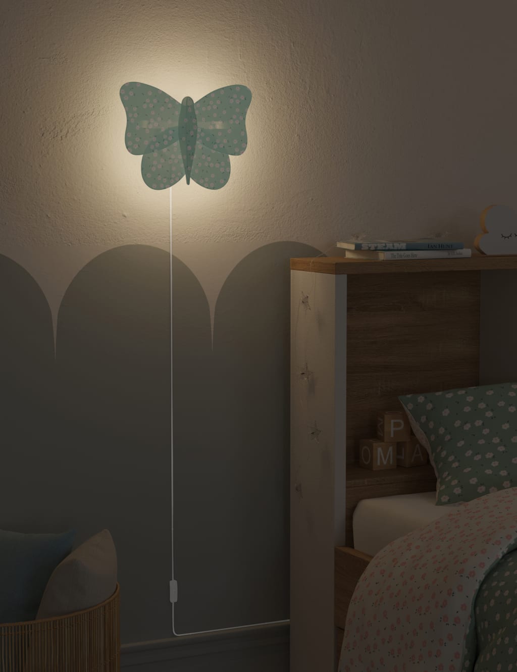 Butterfly Plug In Wall Light 2 of 7
