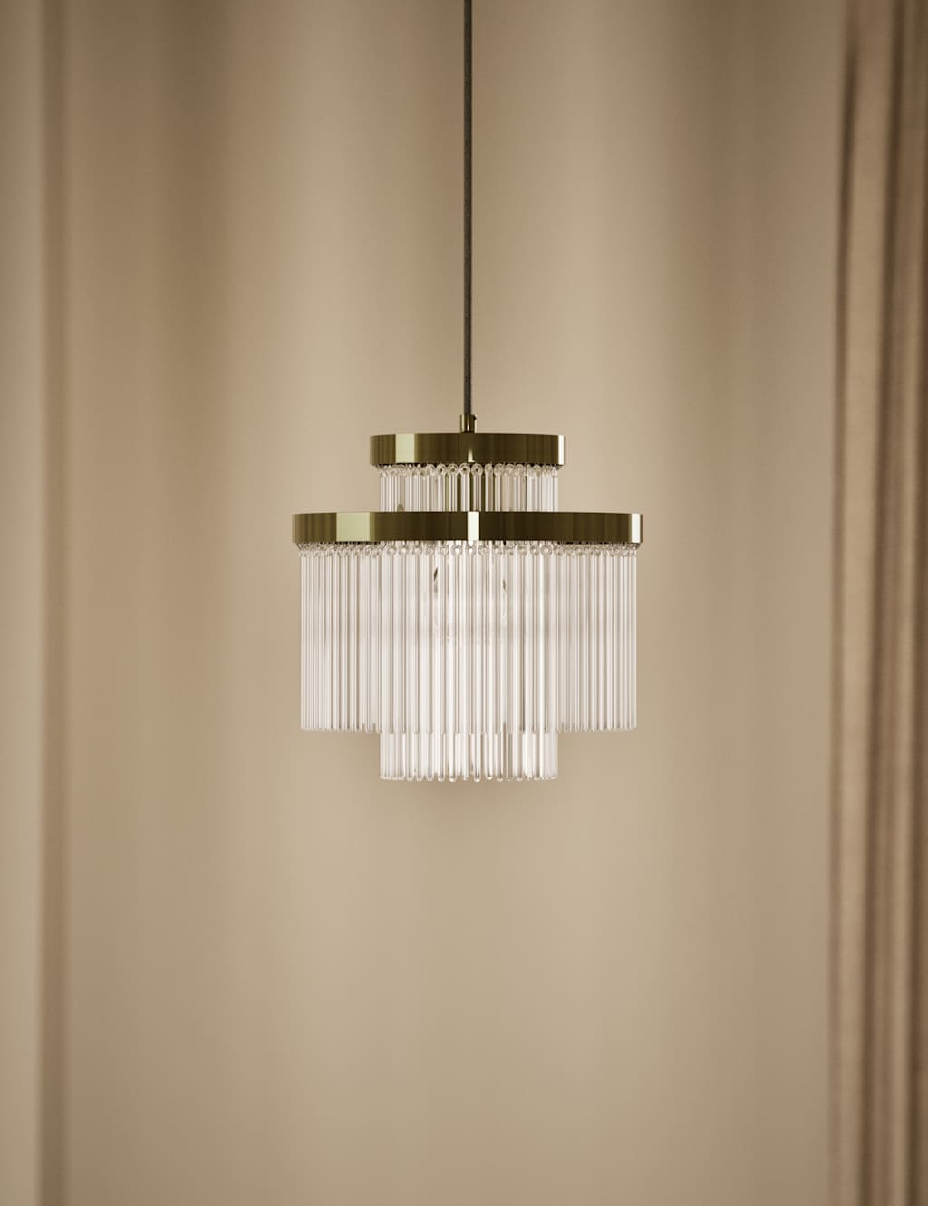Monroe Glass Easy Fit Ceiling Lamp Shade 2 of 5