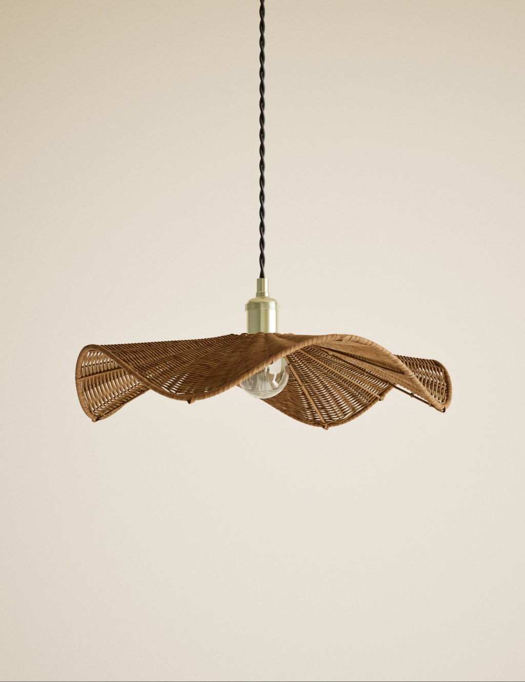 Rocco Rattan Easy Fit Ceiling Lamp Shade 3 of 4