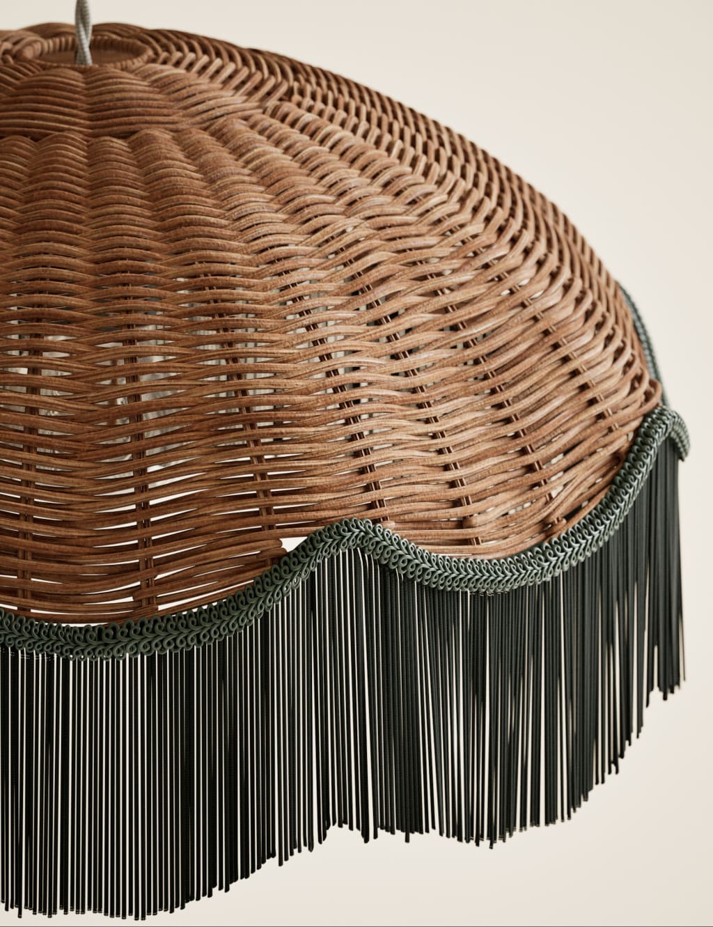 Wicker Tassel Easy Fit Lamp Shade 5 of 5