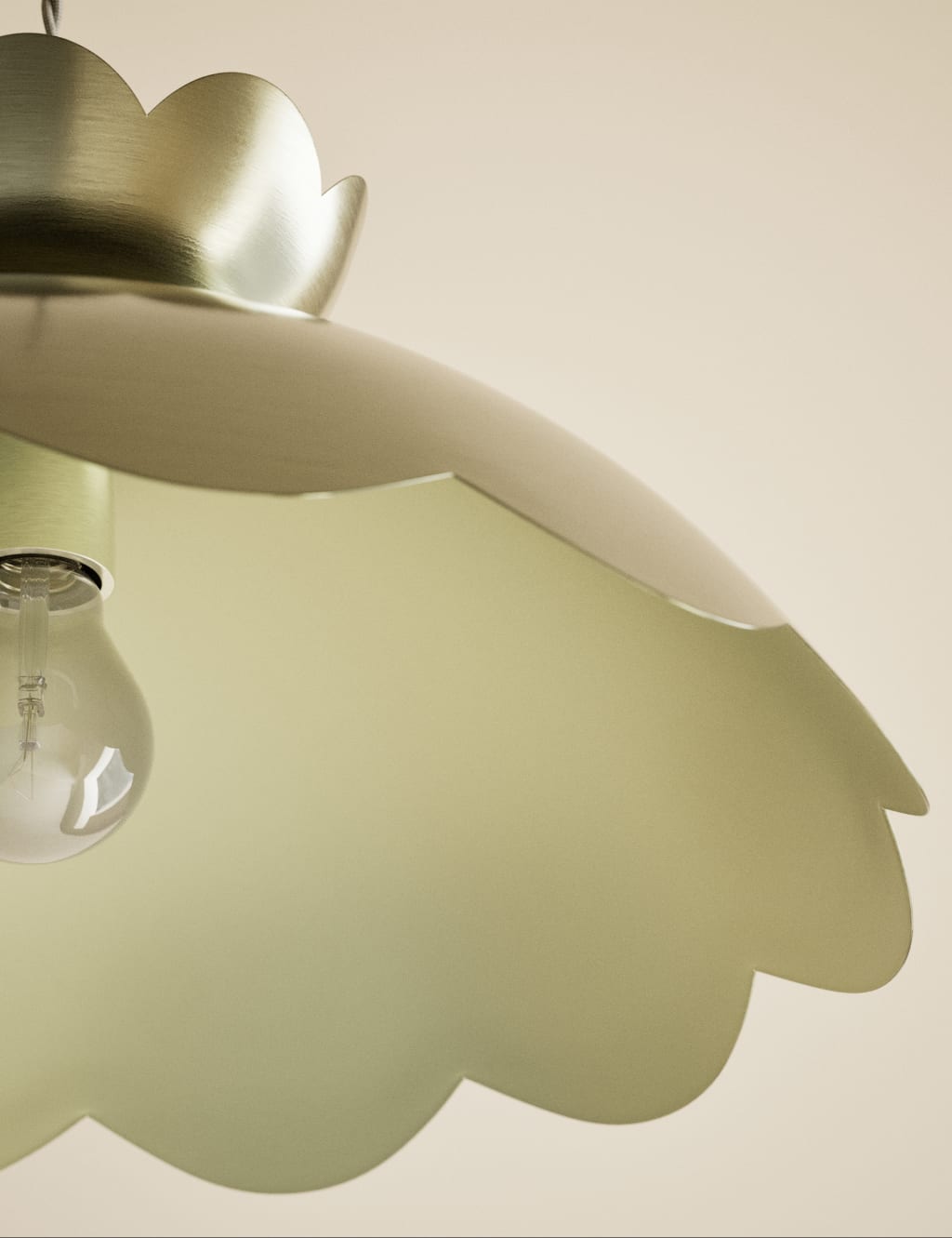 Scallop Edge Easy Fit Ceiling Lamp Shade 4 of 5