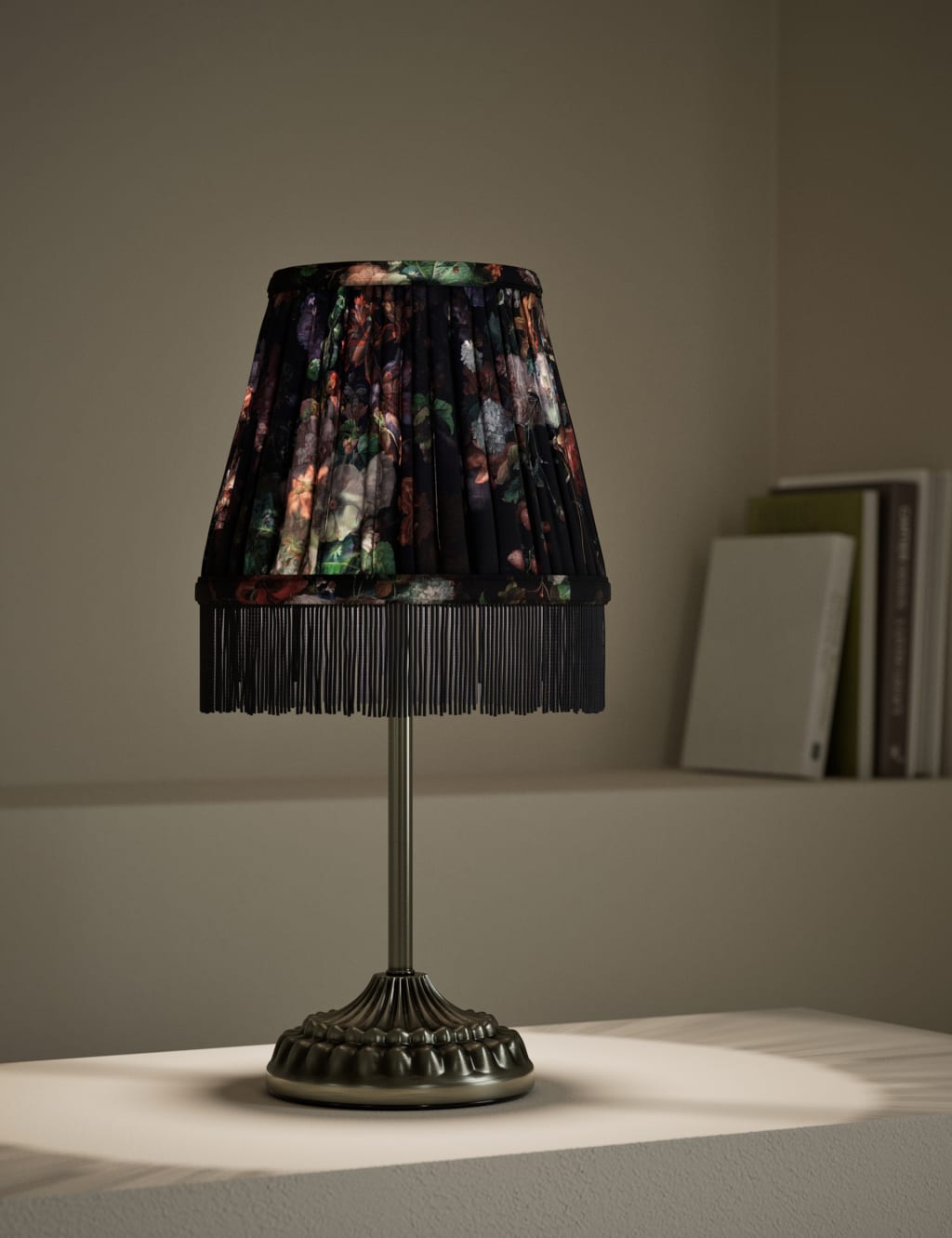 Floral Pleated Rechargeable Table Lamp 2 of 5