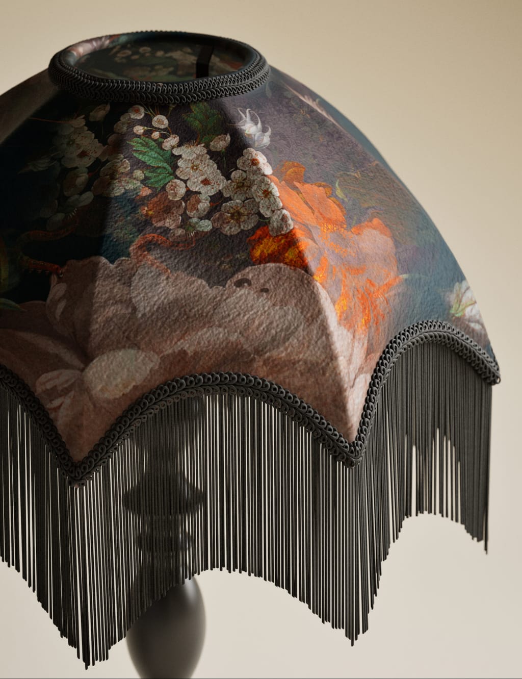 Velvet Floral Table Lamp 5 of 5