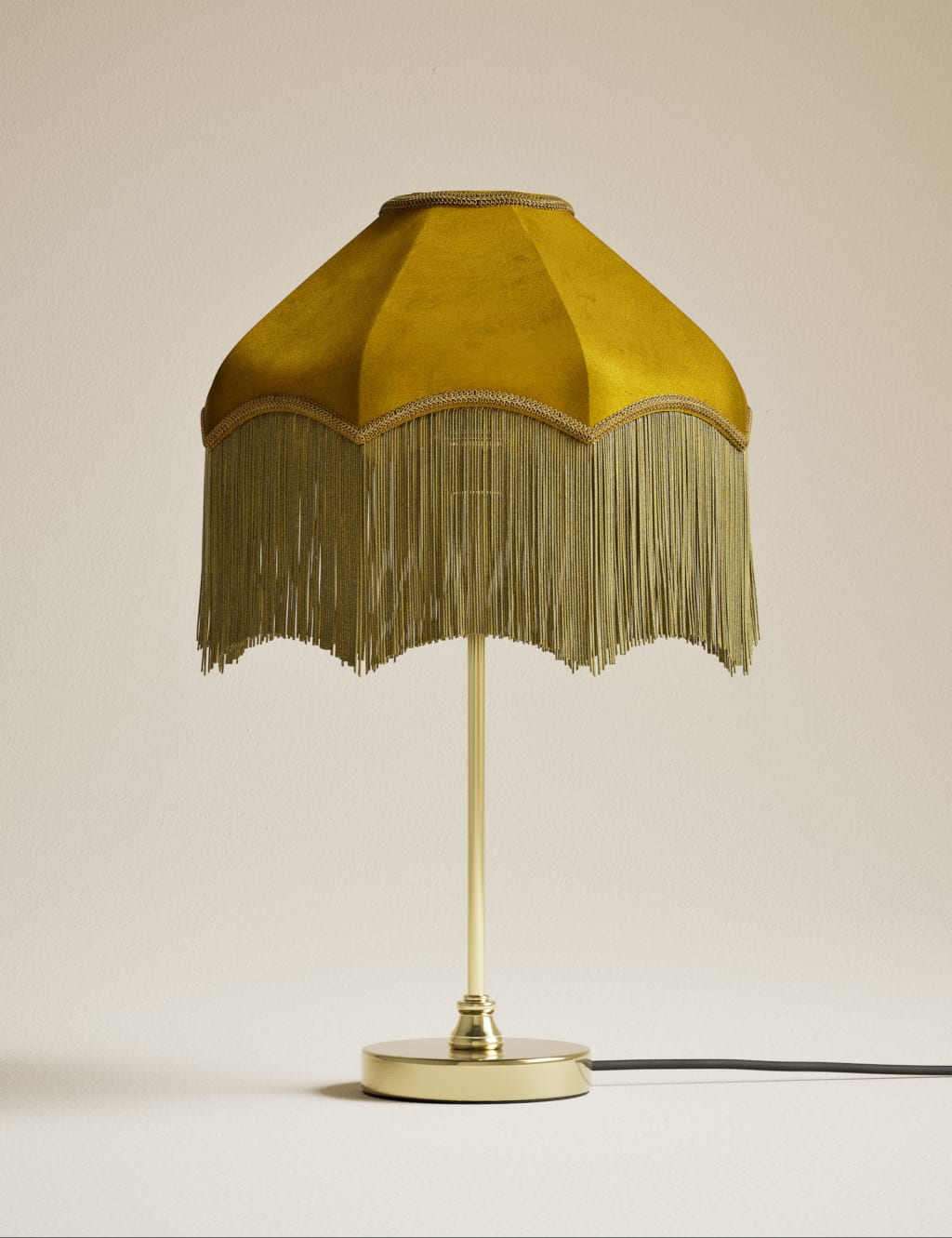 Velvet Fringed Table Lamp 3 of 5