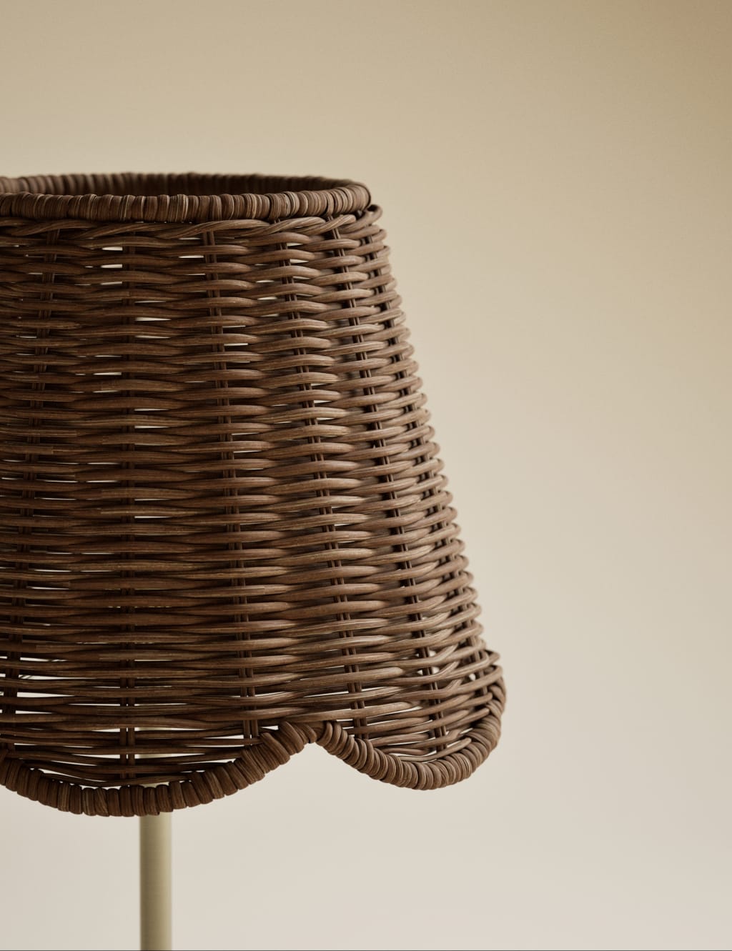 Wicker Scallop Rechargeable Table Lamp 5 of 5