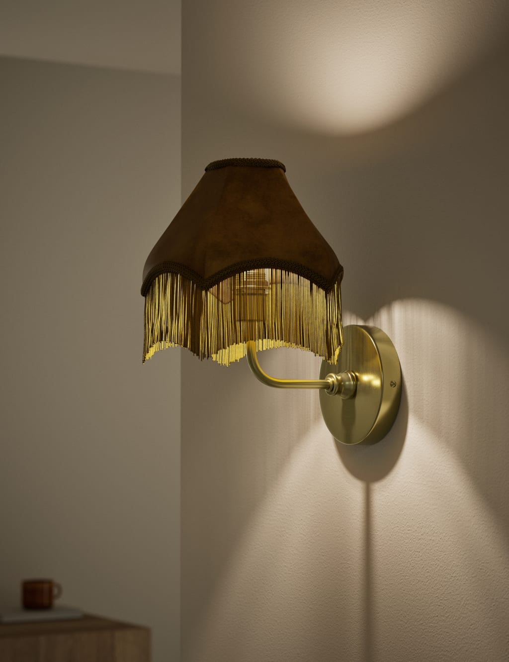 Velvet Fringed Wall Light 2 of 6