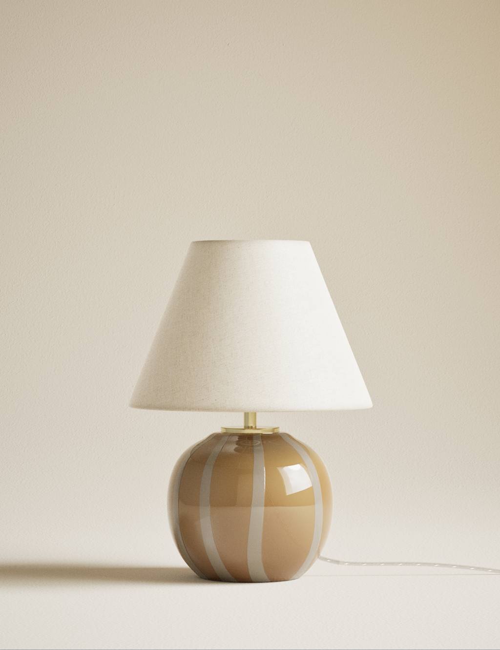 Glass Striped Round Table Lamp 3 of 5