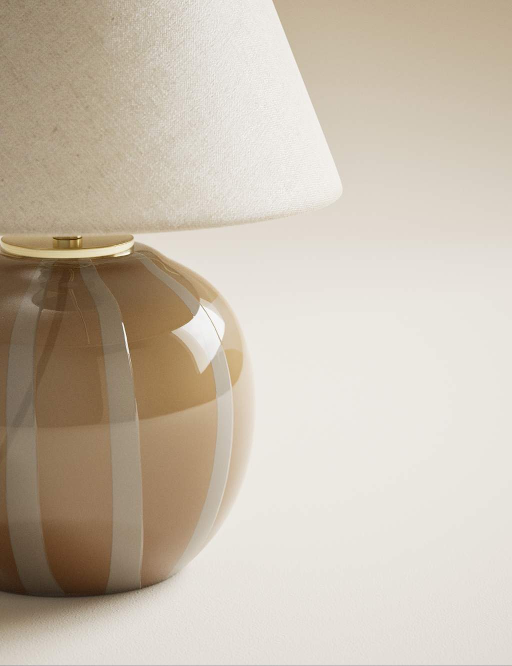 Glass Striped Round Table Lamp 4 of 5