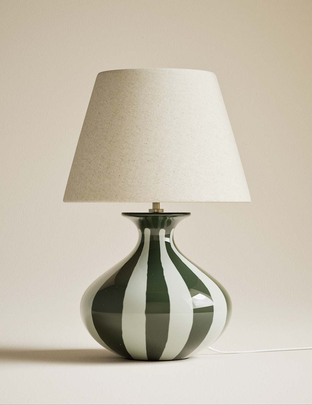 Ceramic Striped Table Lamp 3 of 5