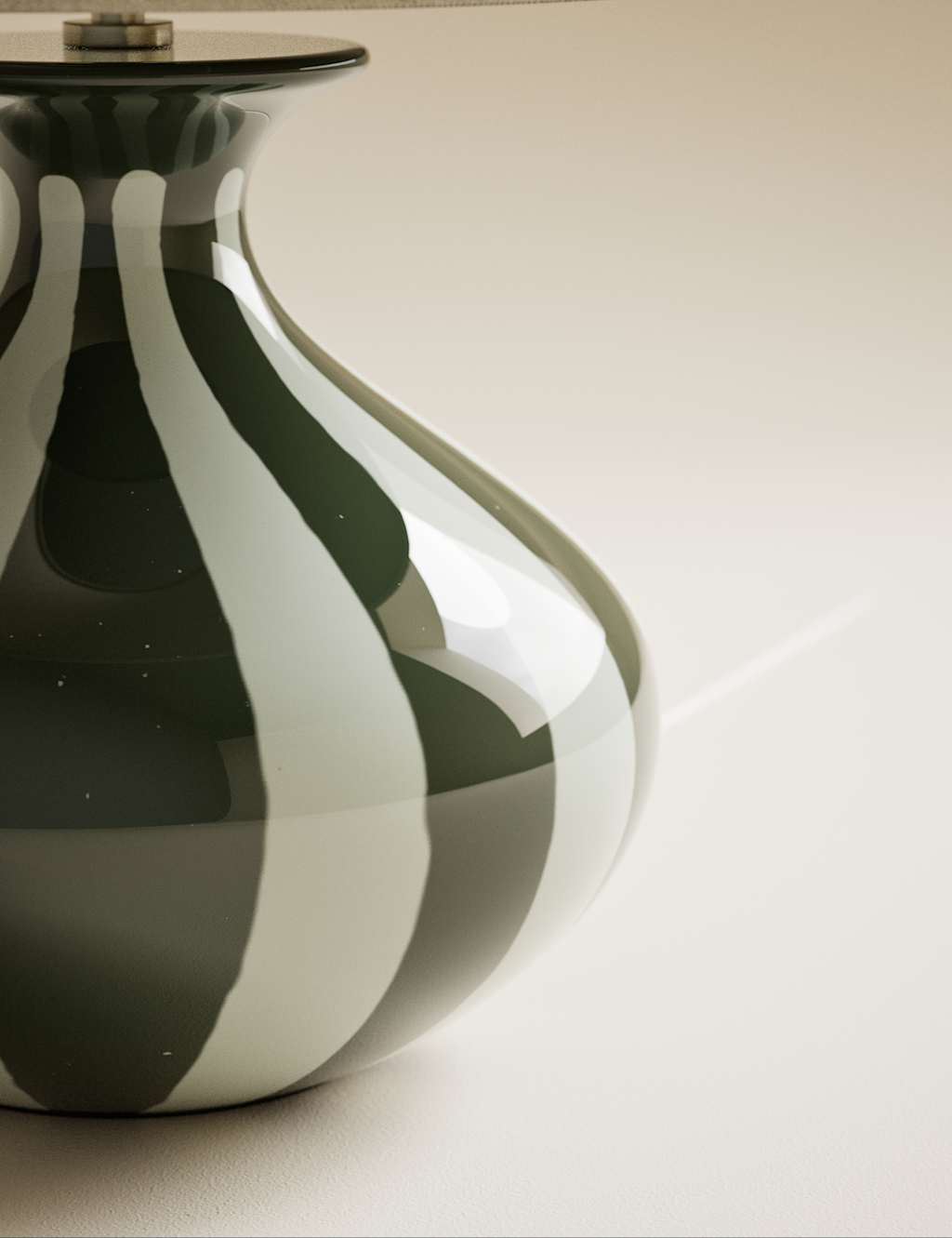 Ceramic Striped Table Lamp 4 of 5
