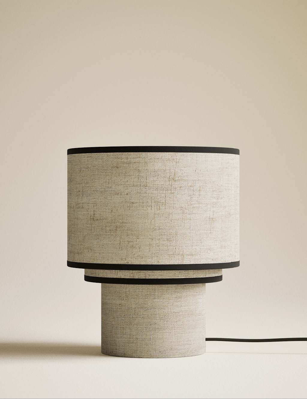 Layer Drum Table Lamp with Contrast Trim 4 of 6