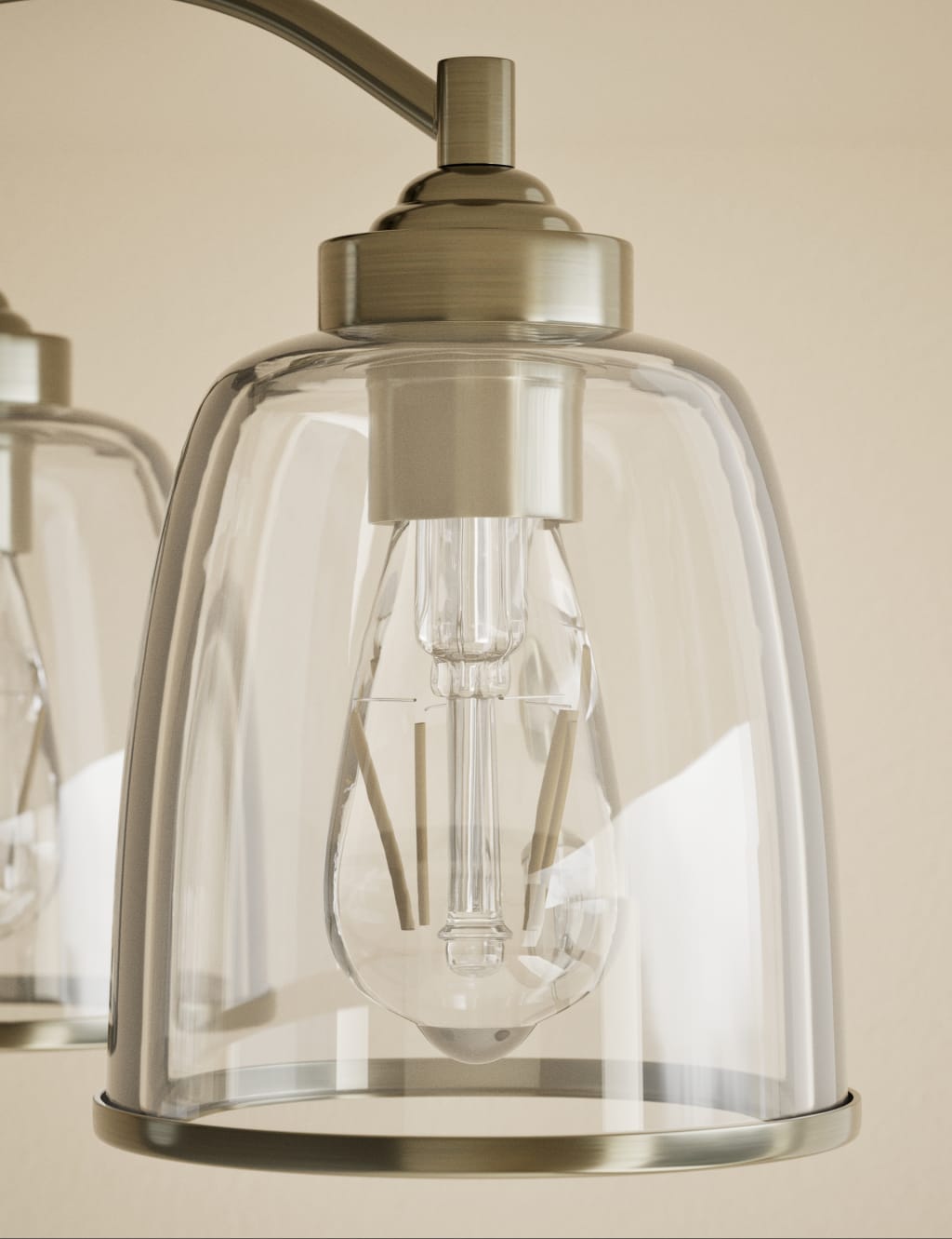 Core Glass & Metal Multi Flush Ceiling Light 5 of 5