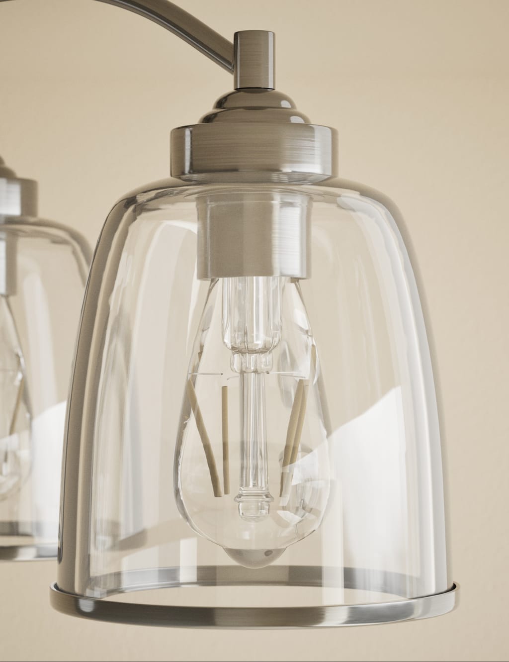 Core Glass & Metal Multi Flush Ceiling Light 5 of 5