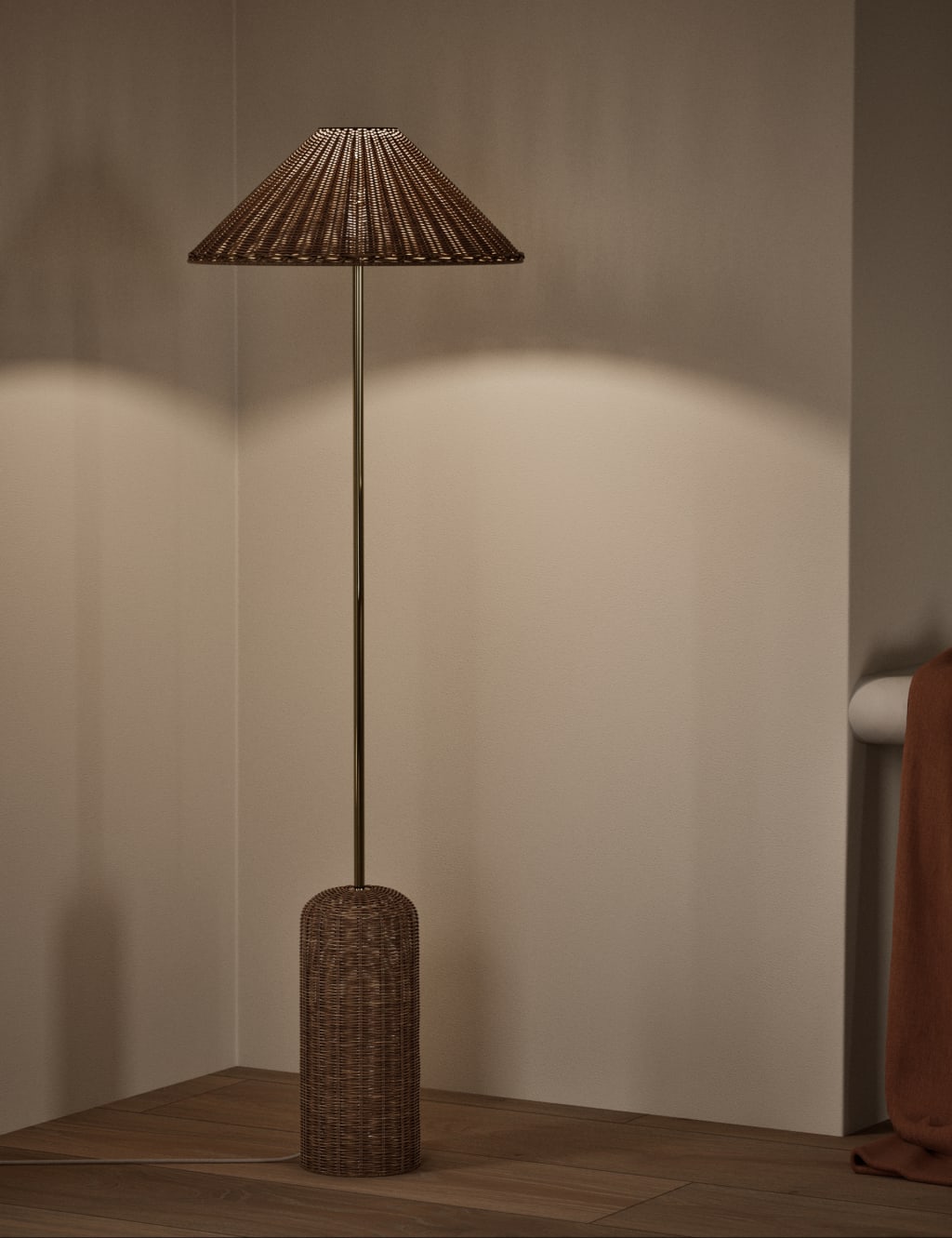 Cane floor lamp new arrivals