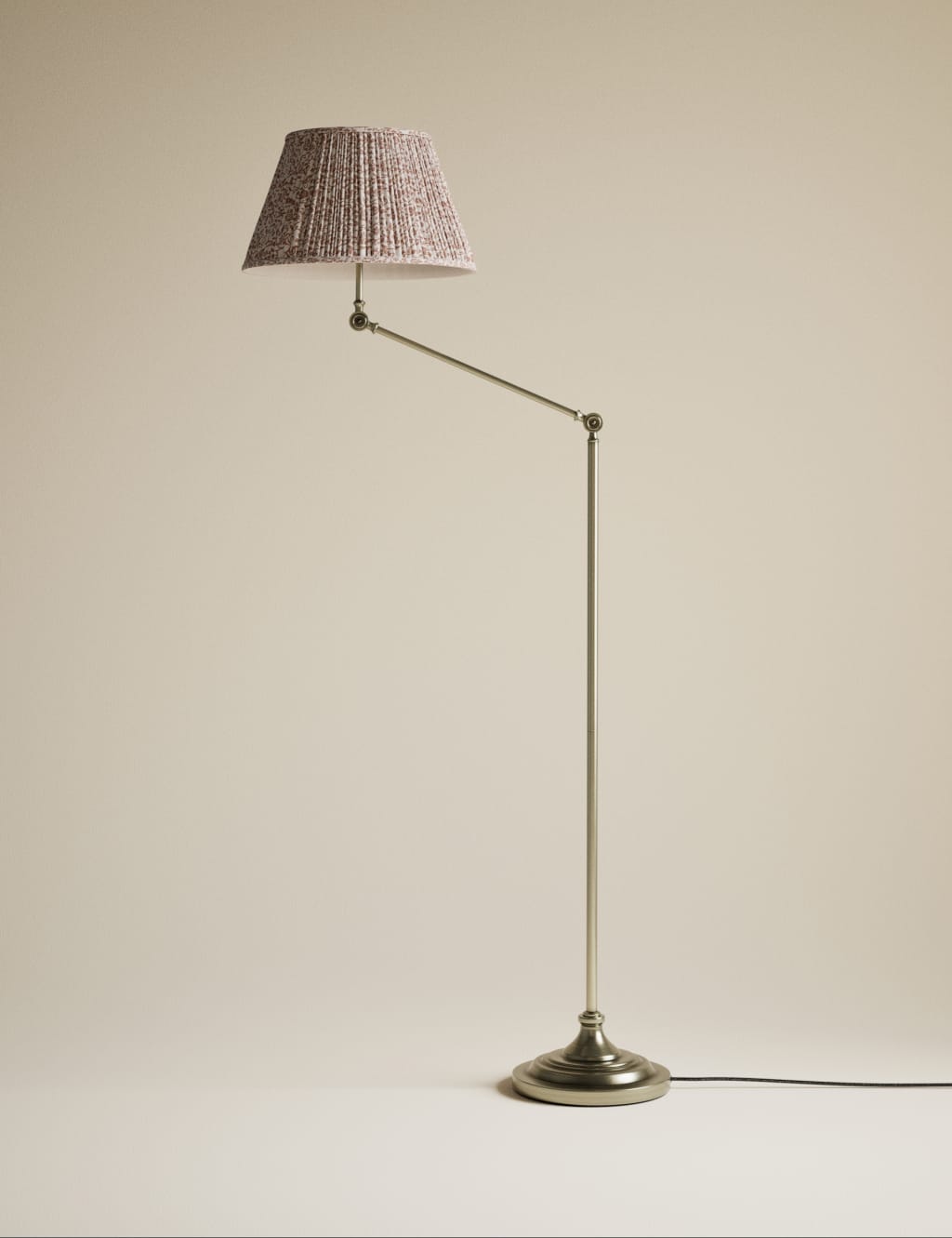 Adjustable Floor Lamp with Pleated Shade 4 of 6