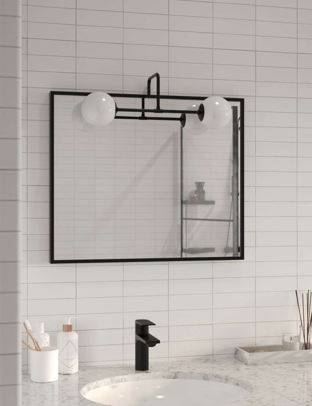 Opal Bathroom Mirror Light 3 of 6