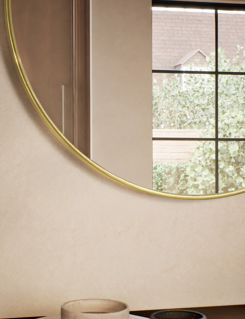 Metal Circle Wall Mirror 3 of 4