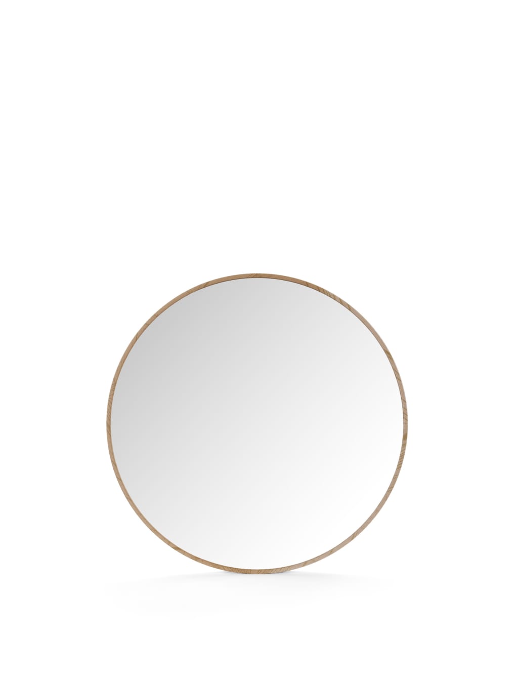 Round Pine Wall Mirror 2 of 4