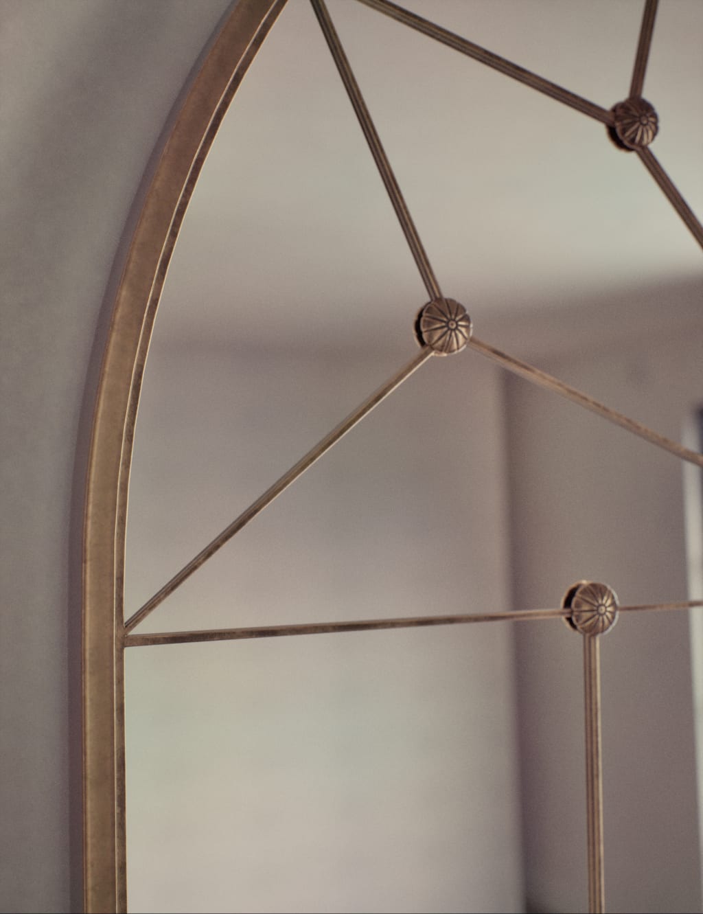 Metal Medium Arch Wall Mirror 3 of 4