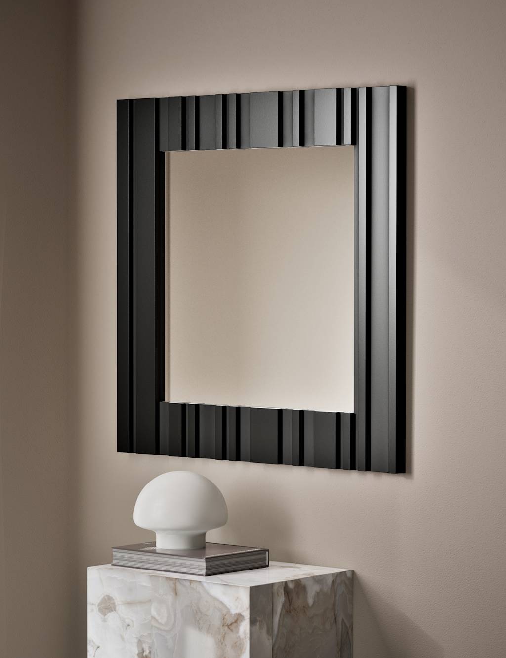 Square Ribbed Mirror 2 of 4