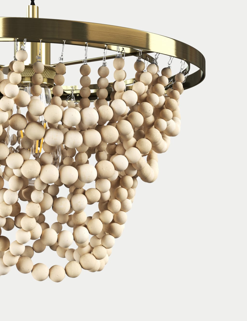 Aurelia Wooden Beaded Easy Fit Lamp Shade 4 of 6