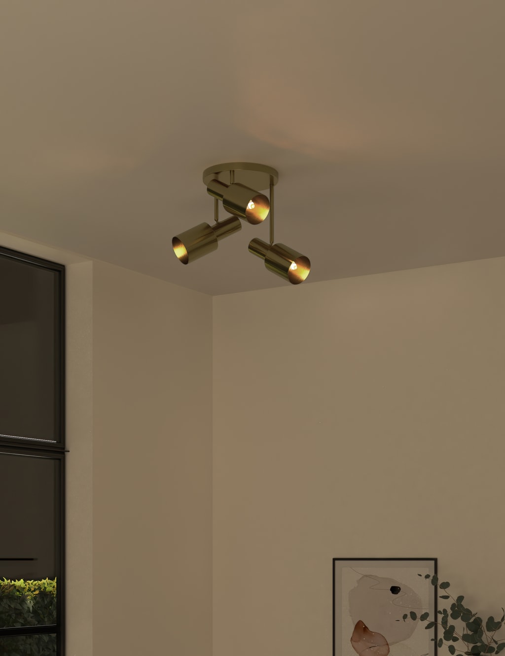 Ava 3 Spot Light Flush Ceiling Light 2 of 6