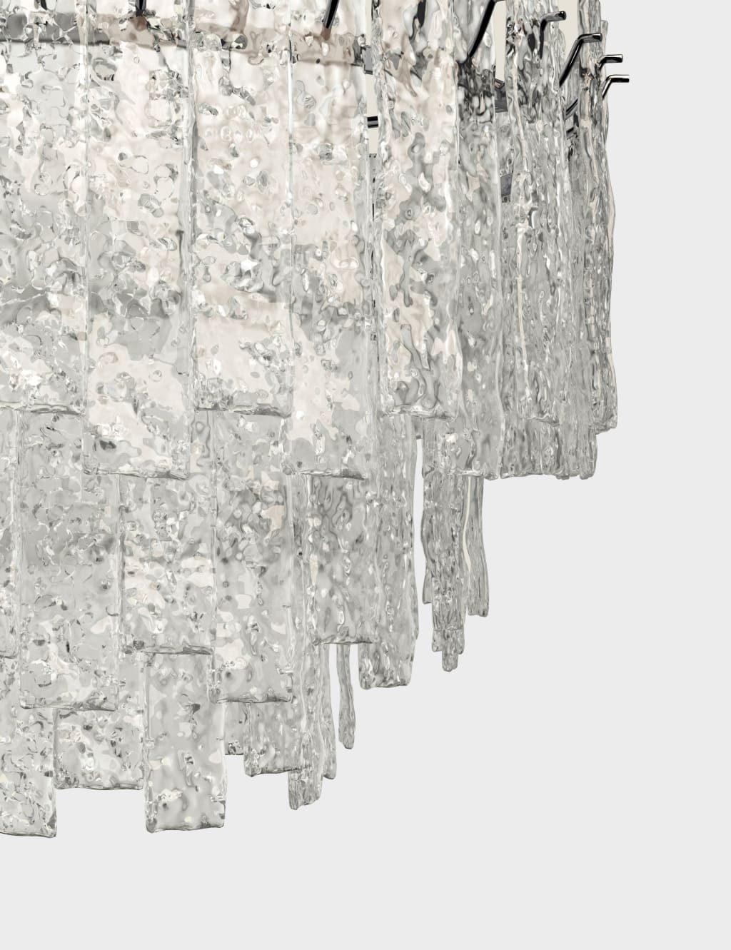 Madelyn Textured Glass Chandelier 4 of 8