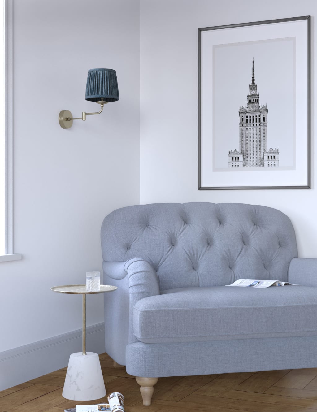 Maulden Pleated Wall Light 3 of 3