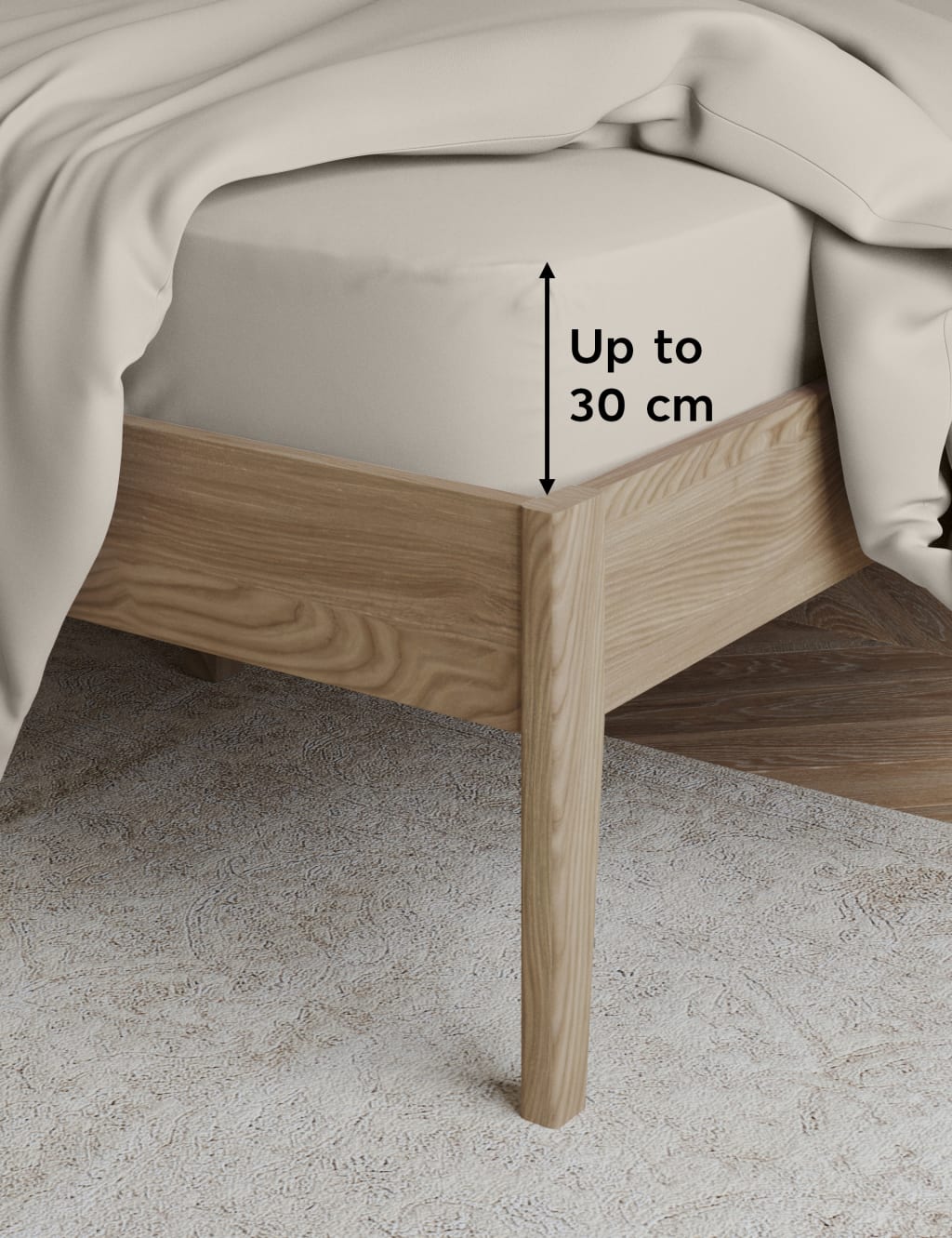 Egyptian Cotton 230 Thread Count Deep Fitted Sheet 4 of 4