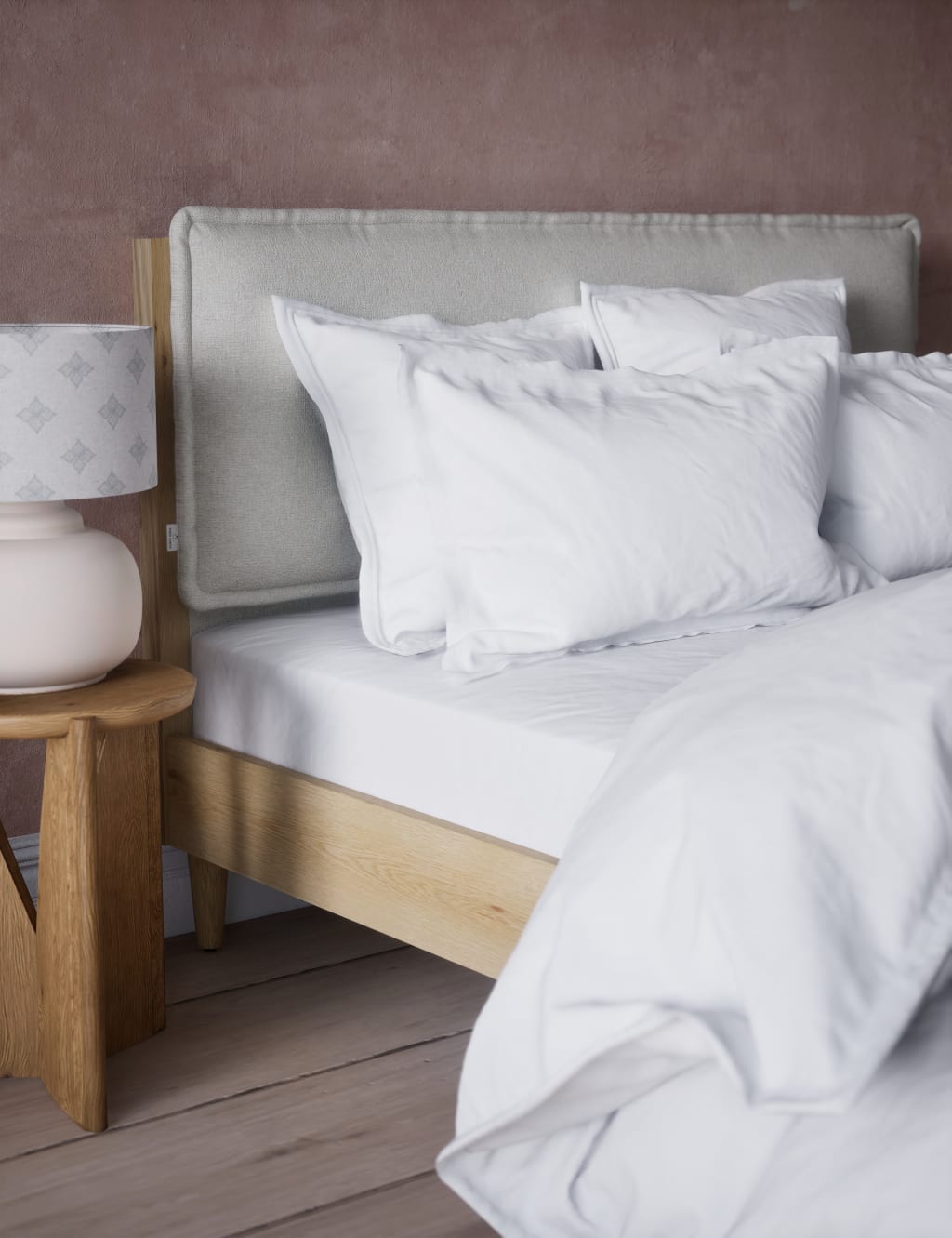 Washed Cotton Extra Deep Fitted Sheet 3 of 4