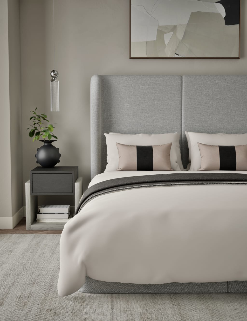500 Thread Count Pure Cotton Sateen Bedding Set 3 of 3