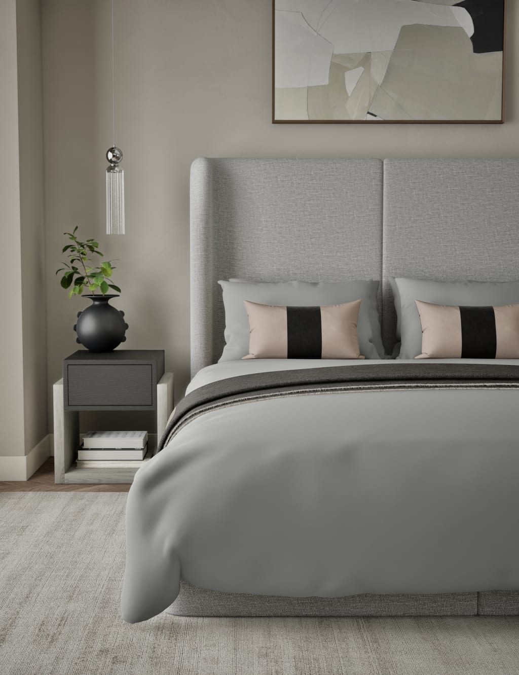 500 Thread Count Pure Cotton Sateen Bedding Set 3 of 3