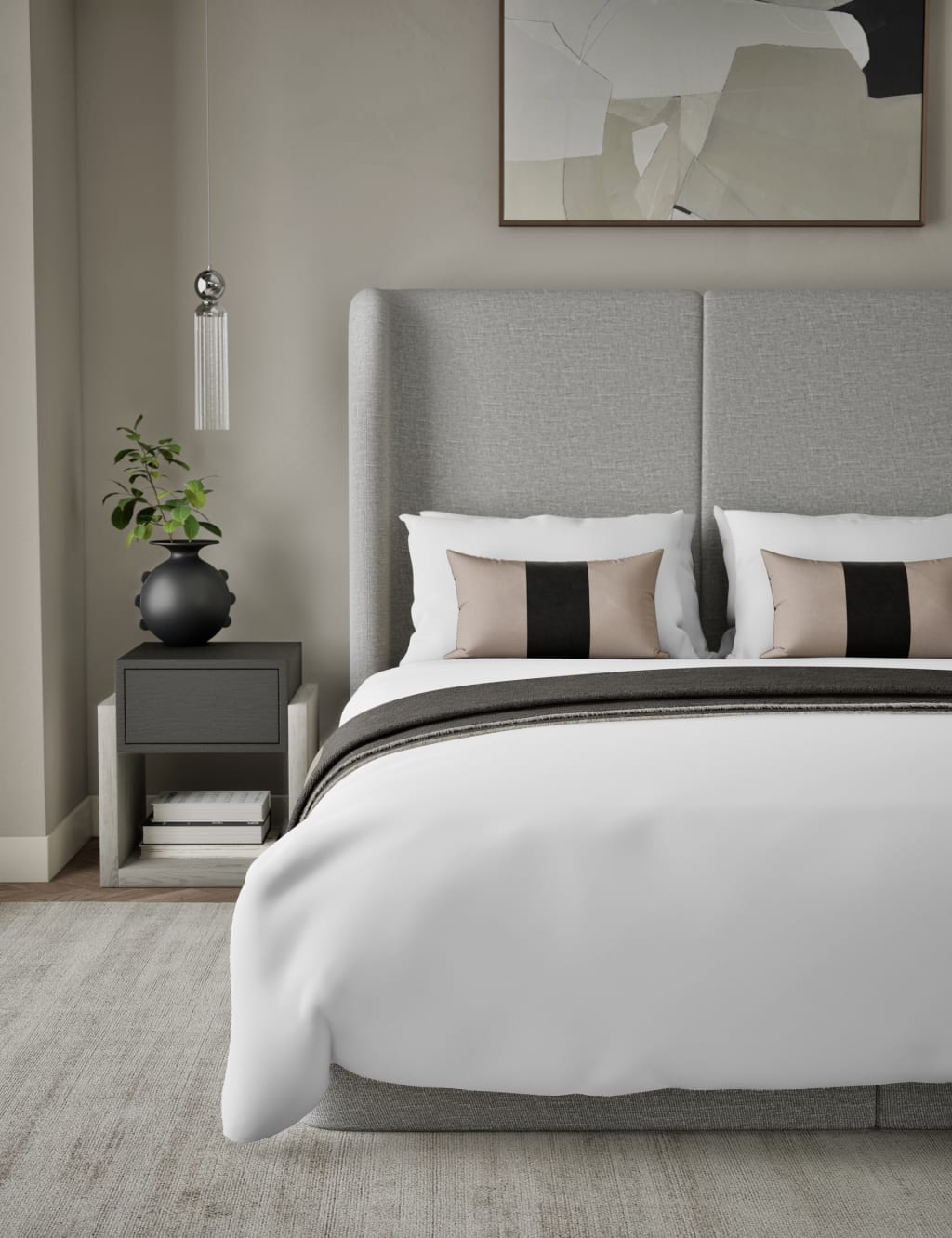 500 Thread Count Pure Cotton Sateen Bedding Set 3 of 4