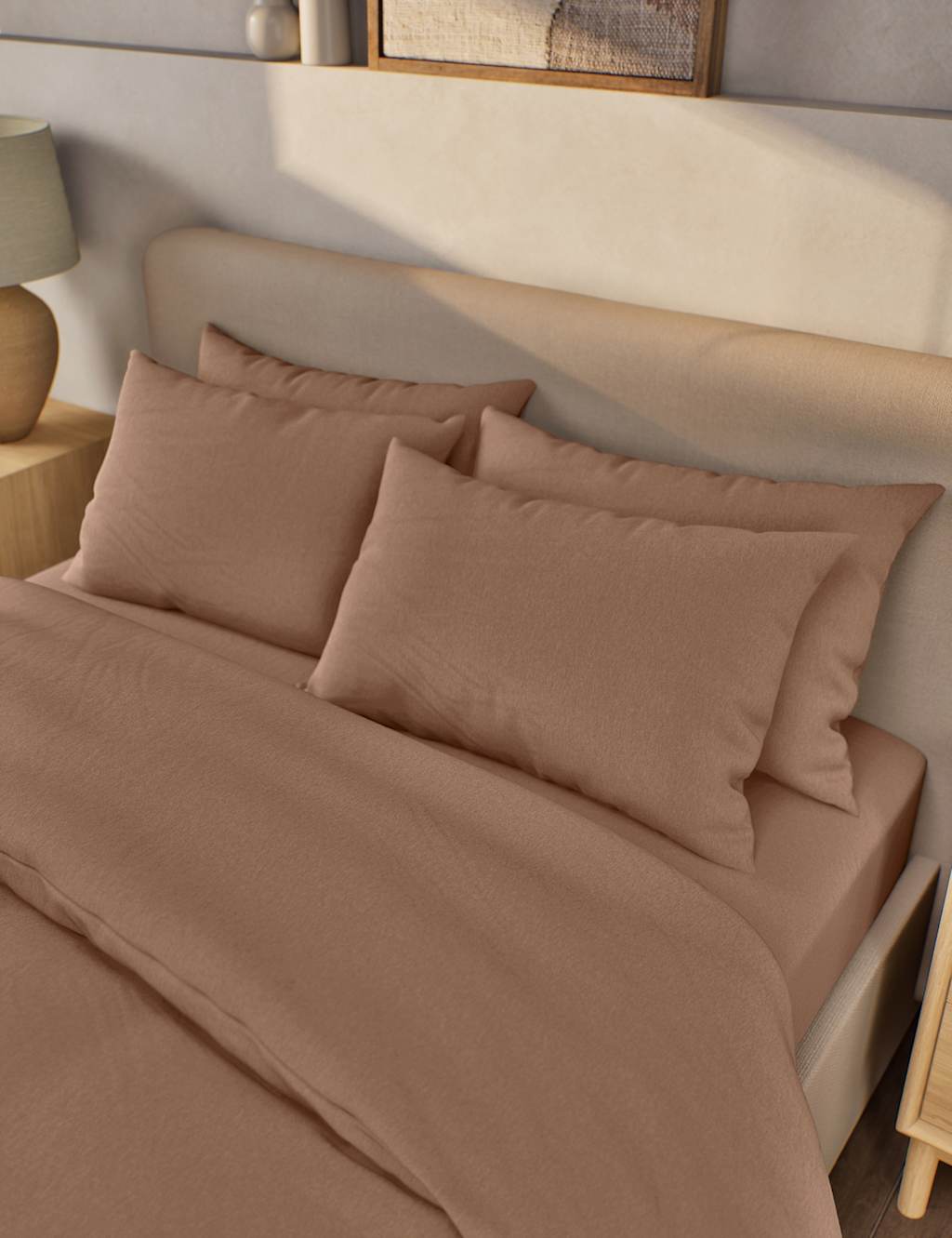 2pk Pure Brushed Cotton Pillowcases 1 of 3