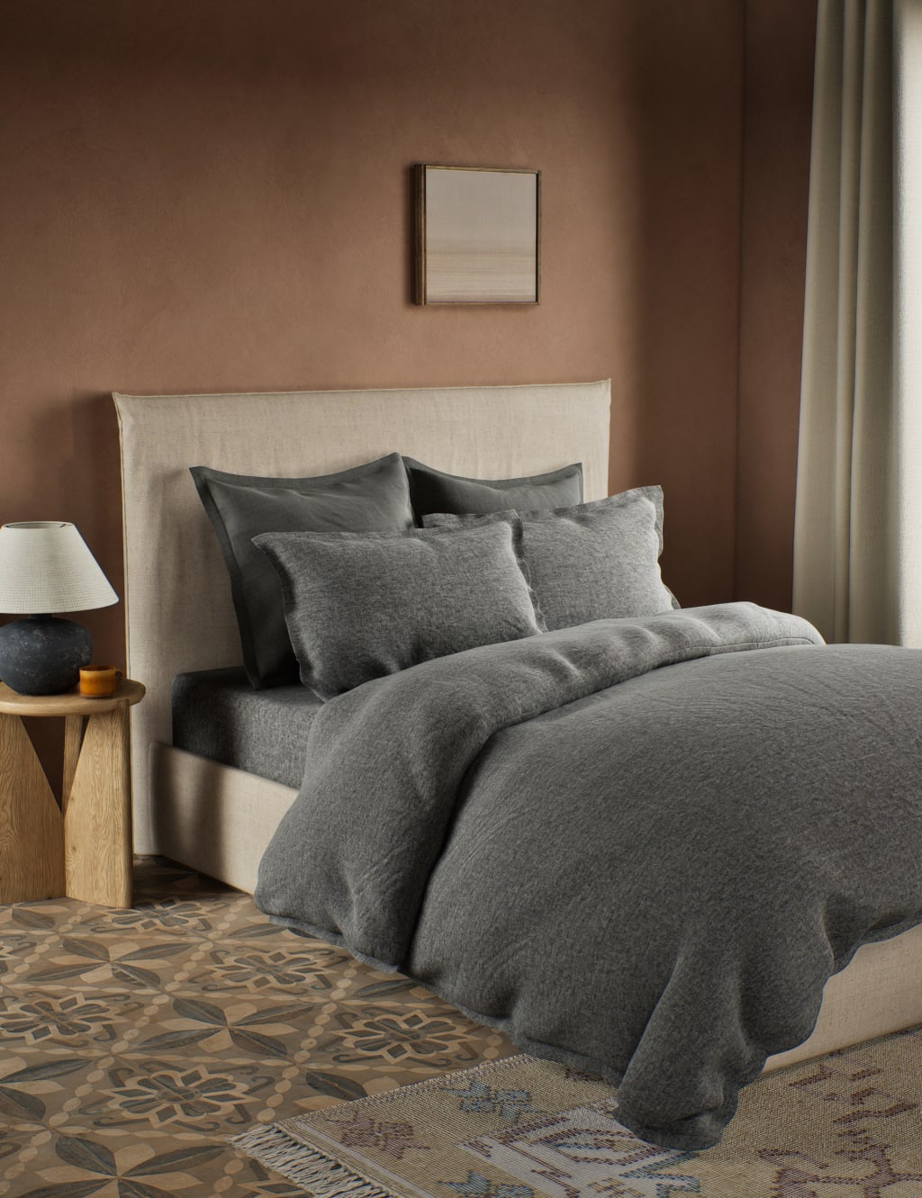 2pk Pure Brushed Cotton Twill Oxford Pillowcases