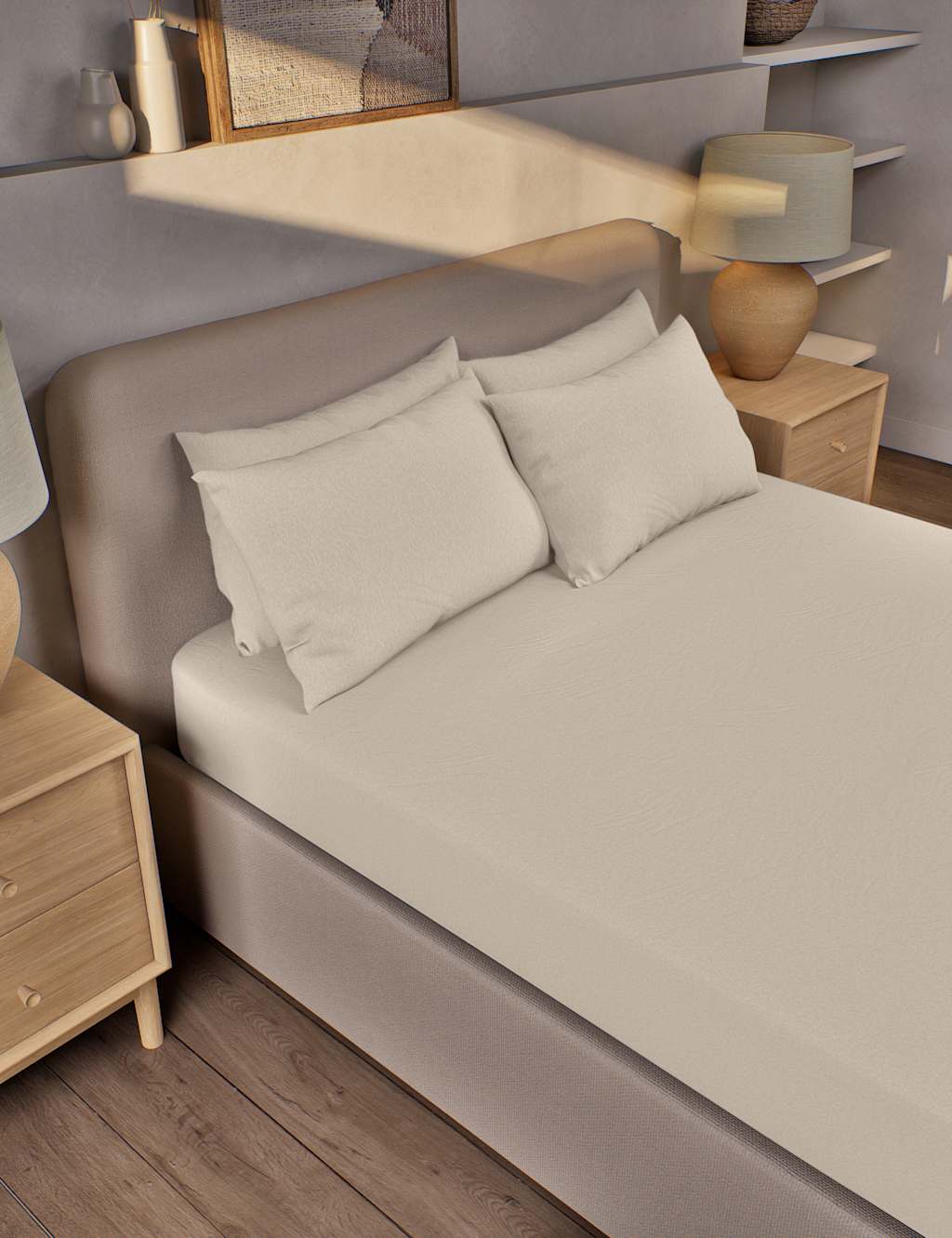 Pure Brushed Cotton Deep Fitted Sheet 1 of 4