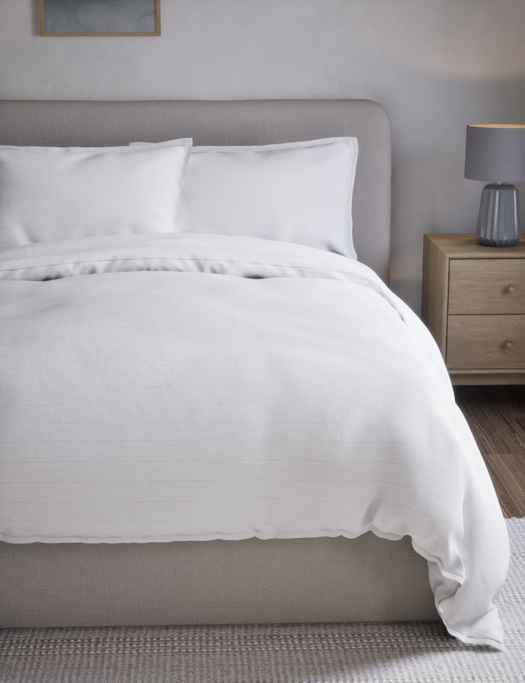 Cotton Rich Ribbed Striped Bedding Set 1 of 5