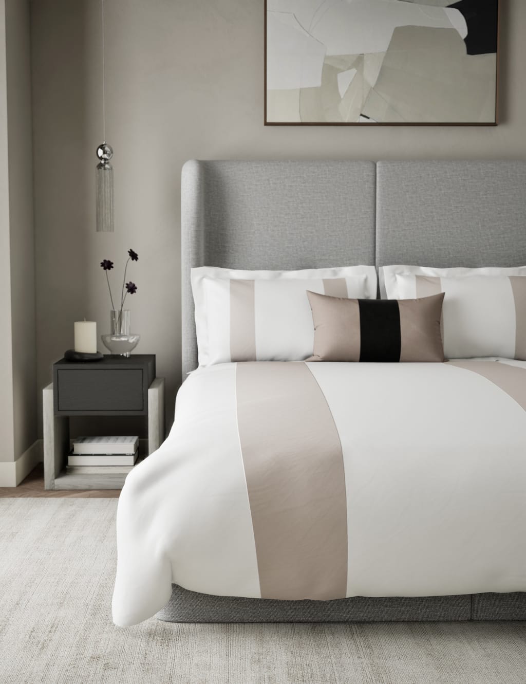 Sateen Panel Bedding Set 4 of 4