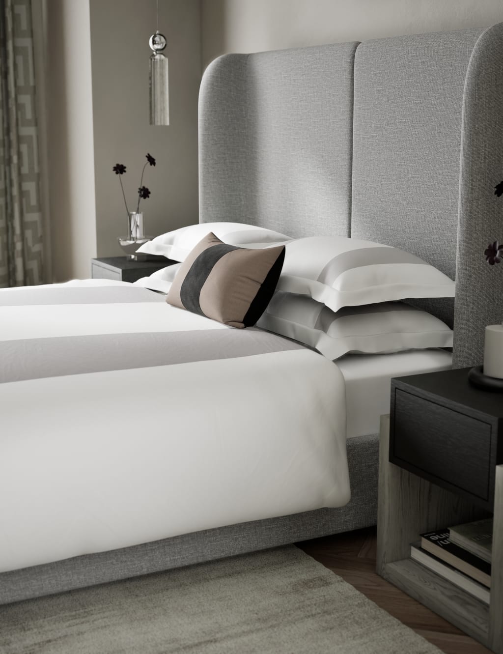 Sateen Panel Bedding Set 3 of 5
